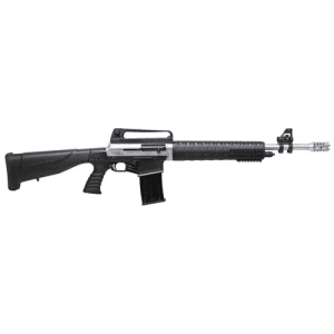 Iver Johnson Stryker 12 Gauge 3" 20" 5rd Ar Style Semi-Auto Shotgun - Nickel / Black