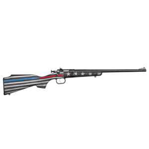 Keystone Old Glory 22 Lr Single Bolt Action Rifle - B+w Cerokote Blue First Responders