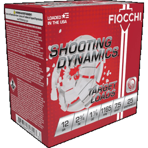 Fiocchi Shooting Dynamics Shotgun Loads 12 ga. 2.75 in. 1 1/8 oz. 1165 FPS 7.5 Shot 25 rd.