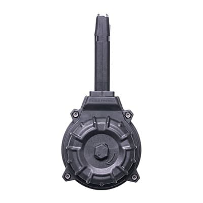 Pro Mag Drum Magazine For Glocka(R) 17/19 9mm - 50rd Drum Magazine For Glock 17/19a(R) 9mm Polymer Black